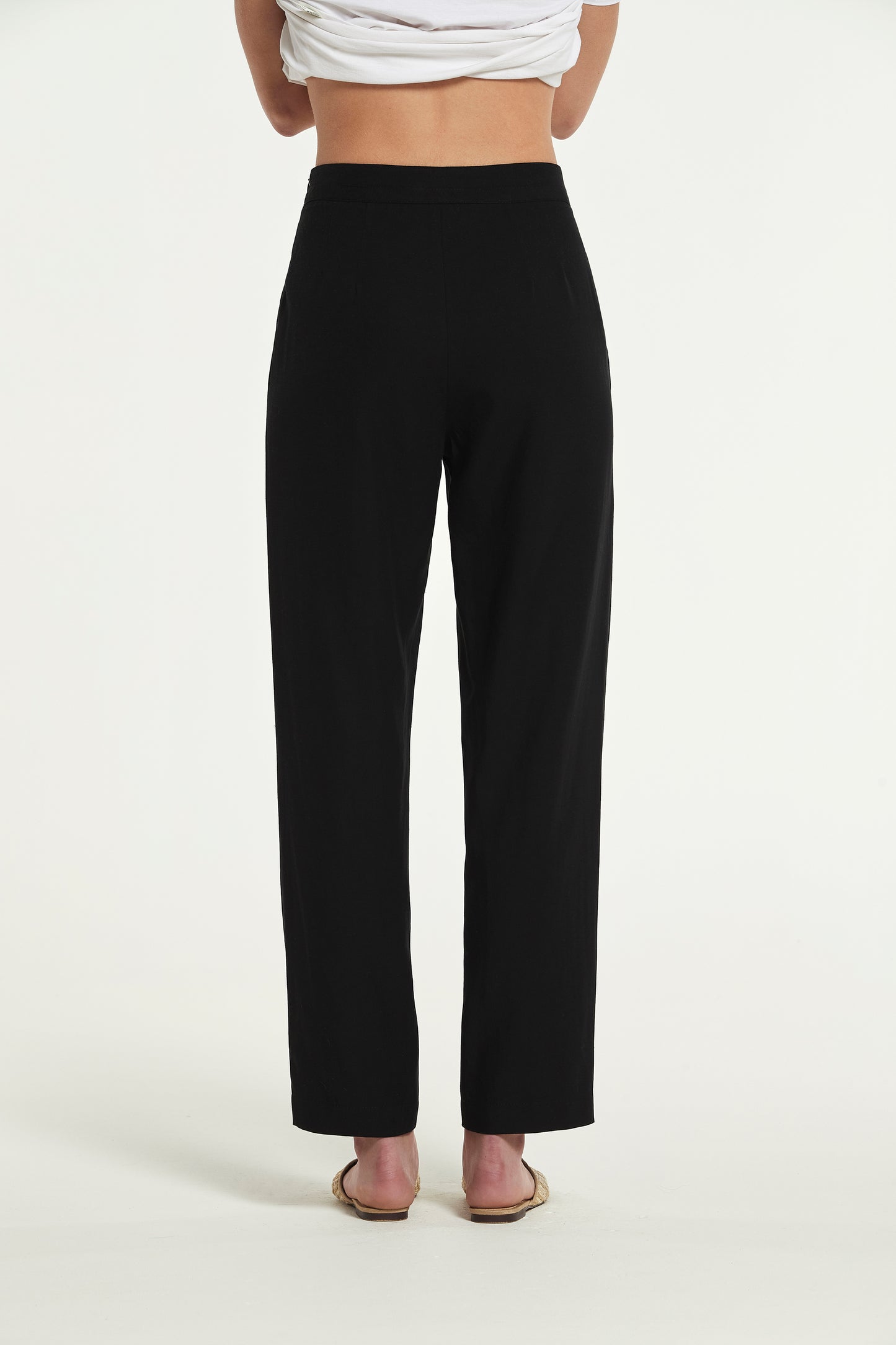 LINEN VISCOSE NEBLI TROUSERS