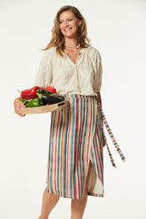 BAMAK JACQUARD TOP IN LINEN VOILE