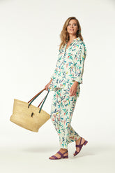 Bains1 bedrukt viscose overhemd