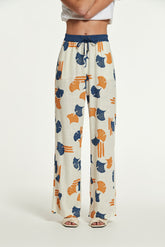 Caoto Linen Trousers Floral Print