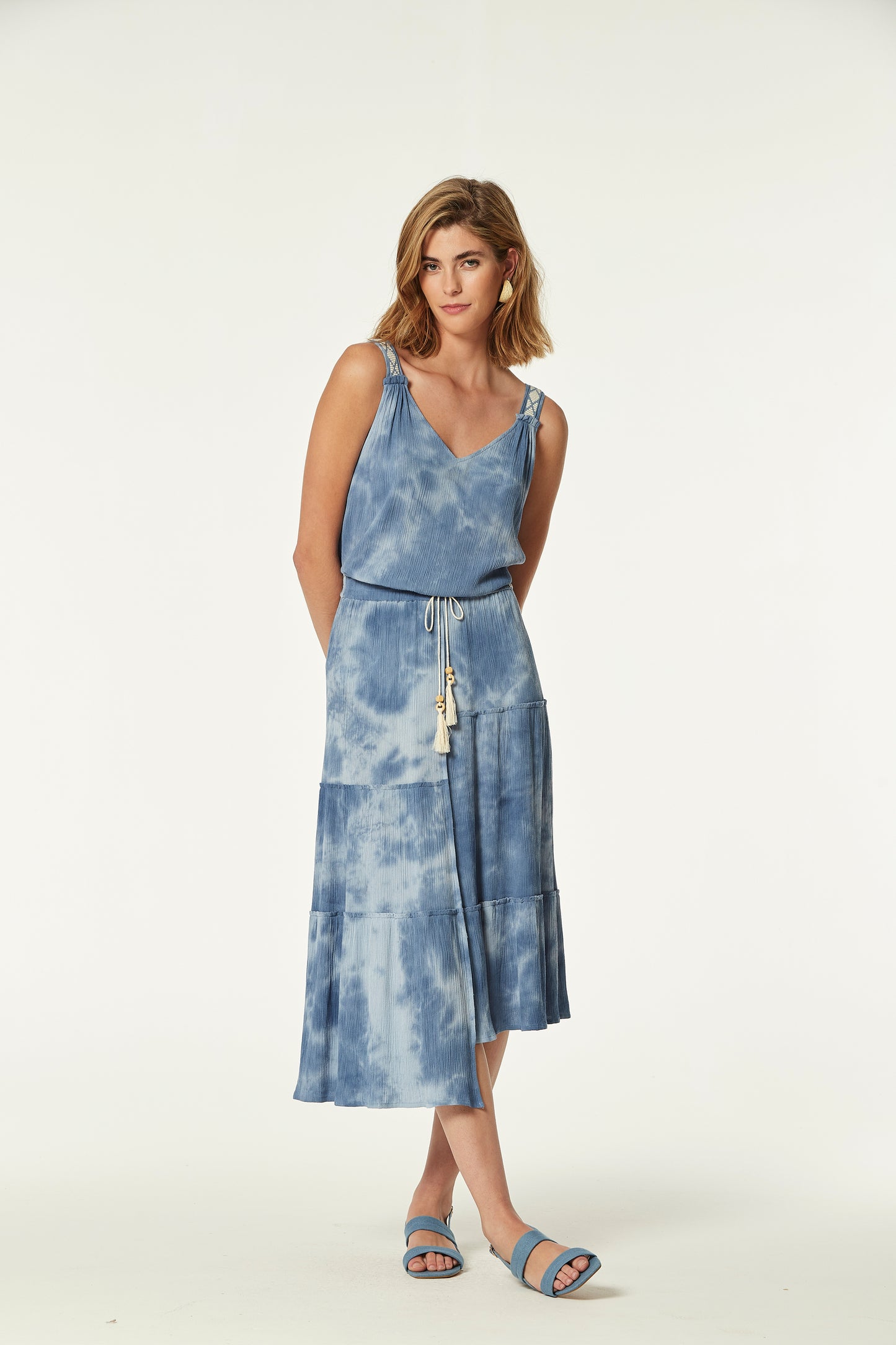 TOP BOLIVIA CRESPON TIE DYE