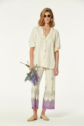 Blouse en lin et viscose de Pologne