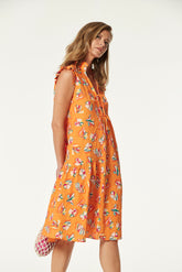 ROBE EN COTON ALBICA AVEC IMPRIMÉ EN RELIEF