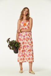 ROBE AVALANCHE EN COTON BRODÉ