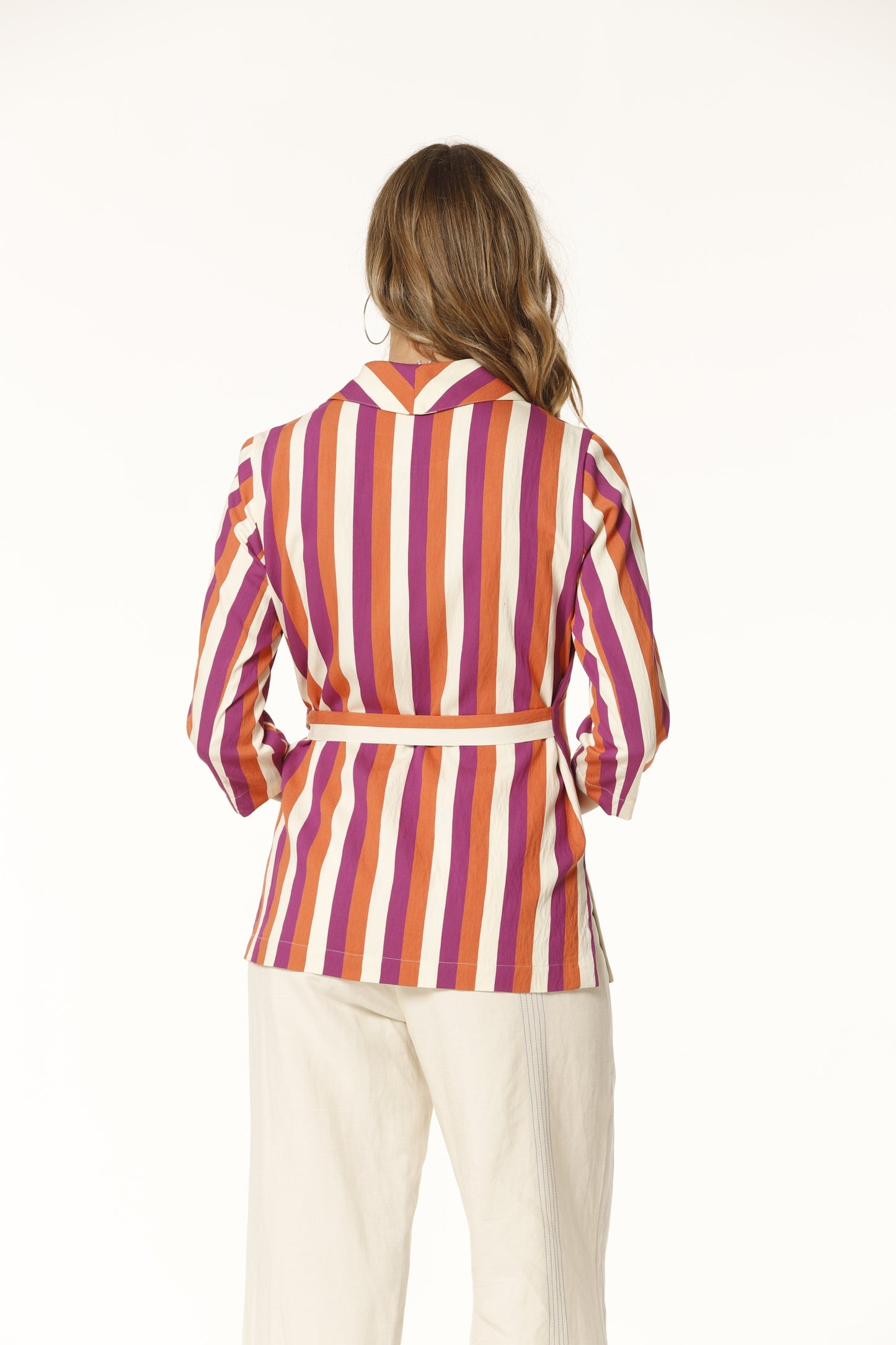 CHAQUETA ANSEA VISCOSA RAYAS