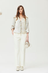 Pantalon Oxford extensible à plat