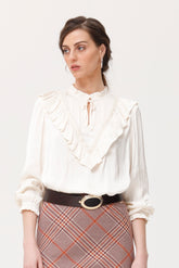 Corda licht satijnen blouse
