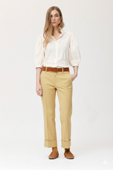 Pantalon Tacat, sergé de coton lavé