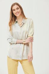 Chivia satijnen tie-dye shirt