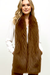 Estola con bolsillos Luxur efecto pelo