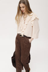 Garel suède-effect broek