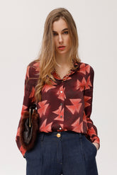 Herzel viscose overhemd met ecovero-print