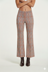 Hollie gebreide broek met veelkleurige ruiten