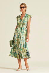 Vestido Bejel Viscosa Estampada Stretch