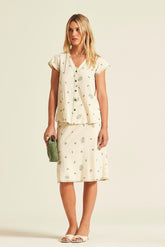 Falda Diber6 Algodón Bordado