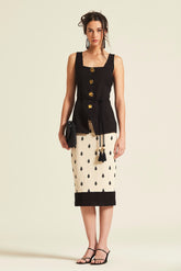 Falda Simba Bordado Assames Viscosa Lino