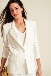 Aude Bambula Jacket with Double Embroidered Detail