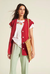 Chaleco Vermo Viscosa Lino