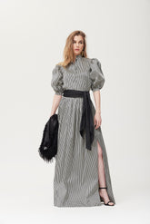 Abiel taft rok met gingham ruit