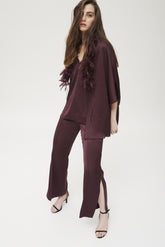 Kubis dubbelzijdige matte satijnen broek