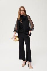 Butons satijnen stretchbroek