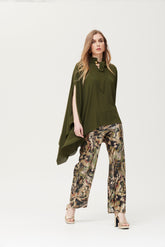 Millon fluwelen broek met paillettenprint