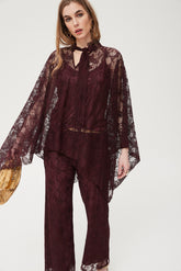 Alfio cape van viscose kant