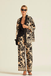 Viscose Greek Print Pronto Trousers