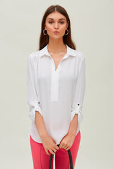 Camisa Sin Bordado-Crep Marocaine