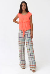 Pantalón Palazzo-Estampado Multicolor