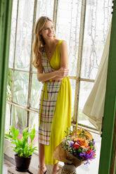 Vestido Cruzado Asimétrico Estampado Multicolor