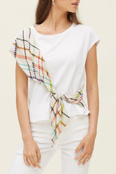 Camiseta Con Banda Estampado Multicolor