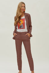 Elastische jacquard broek op maat