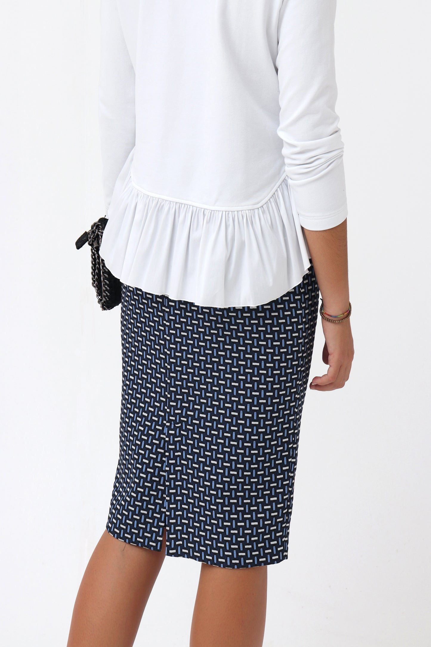 PENCIL SKIRT ELASTIC JACQUARD