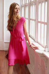 Robe portefeuille en mousseline
