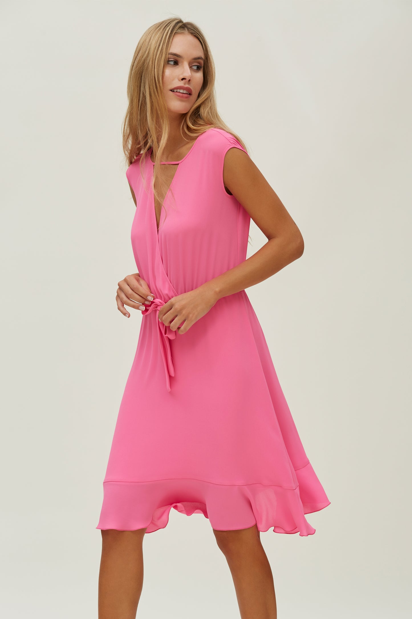 VESTIDO CRUZADO DE GASA