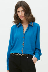 Camisa Manga Ranglán En Crepé Viscosa