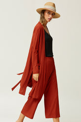 Chaqueta Larga Punto Canalé