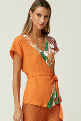 Top Cruzado Viscosa Estampada