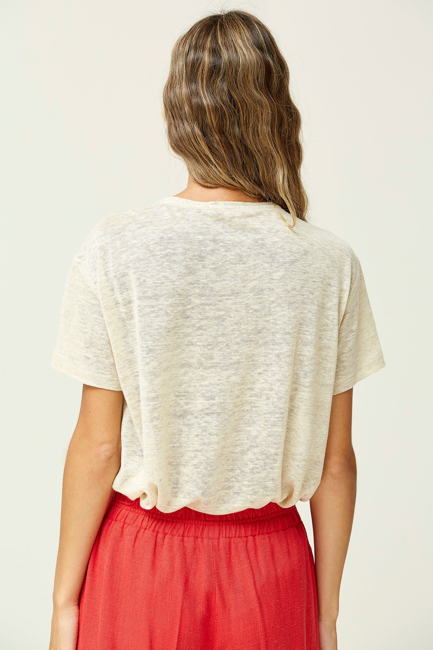 CAMISETA NUDOS LINO