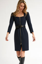 Vestido Escote Cuadrado Punto Roma