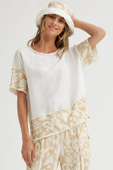 Top Amplio Estampado Étnico