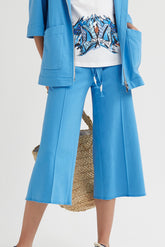 Pantalón Midi Con Nervio Felpa Algodón