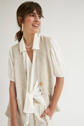 RUSTIC LINEN VEST