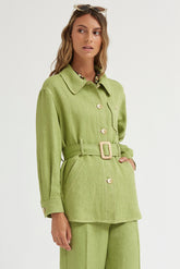 RUSTIC LINEN OVERSHIRT