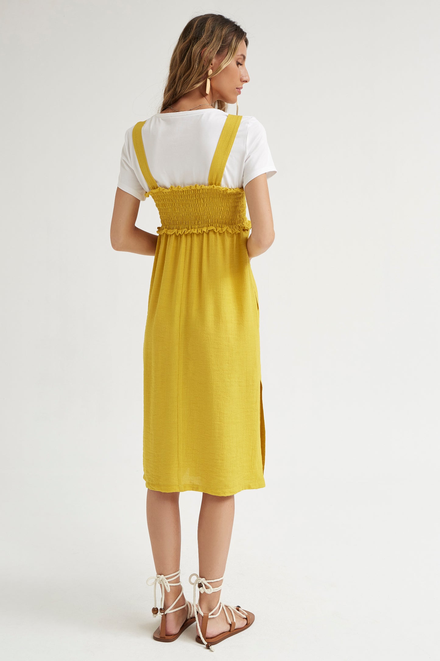 VESTIDO RELIEVE DE VISCOSA CON CAMISETA