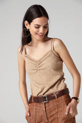 Top Mercer Punto Melange Canalé