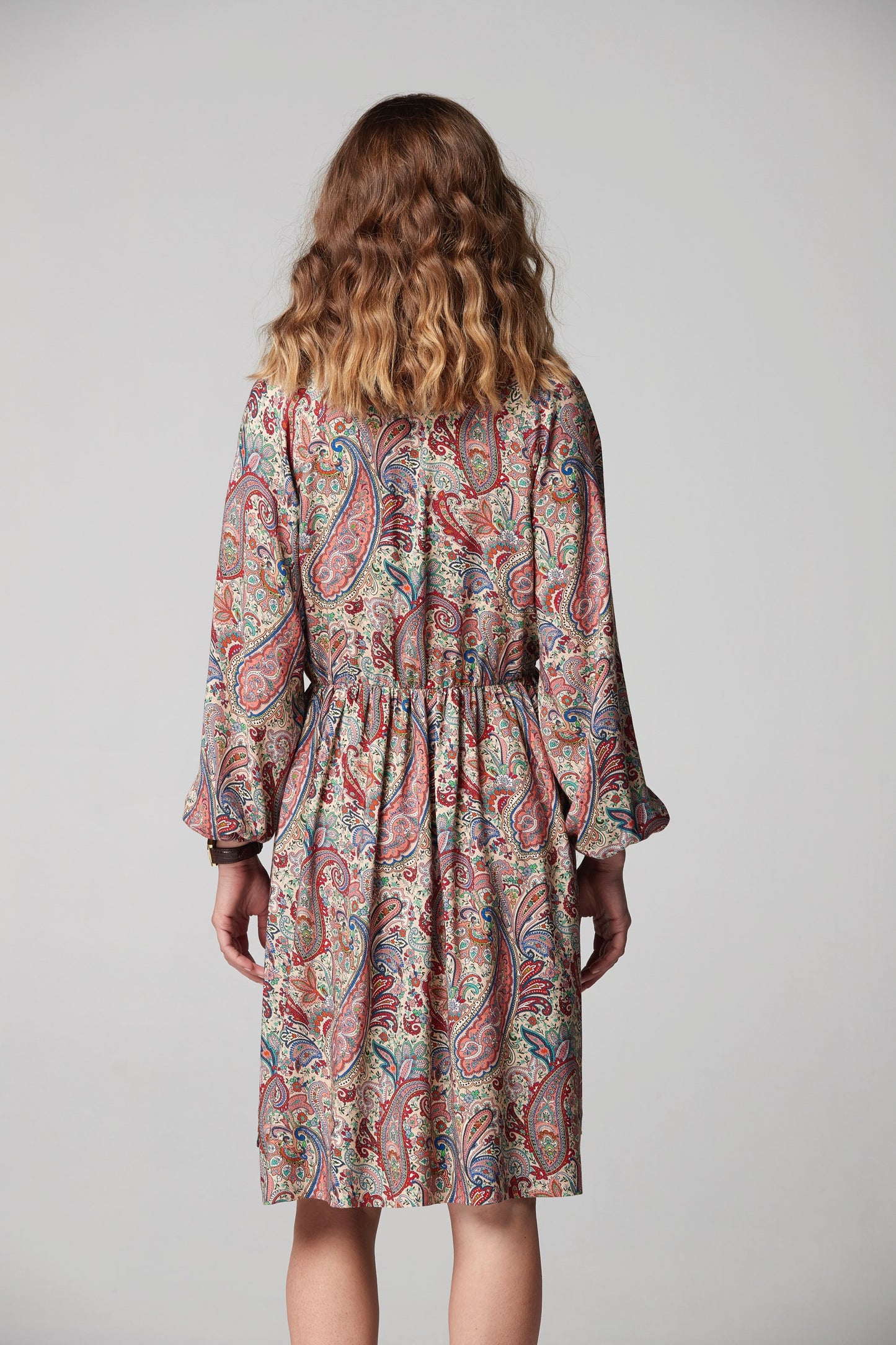 VESTIDO GAONA ESTAMPADO LUREX MULTICOLOR