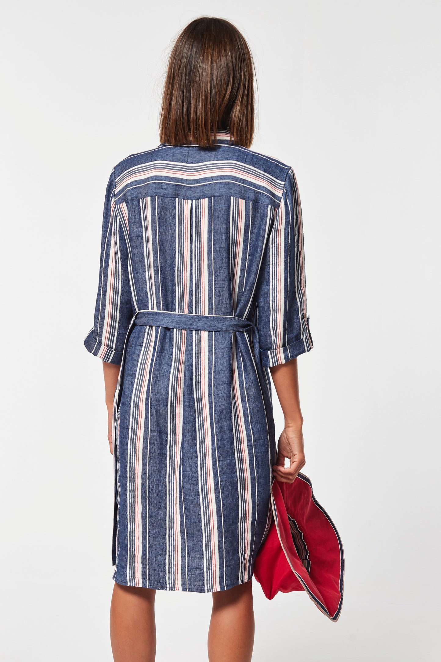 VESTIDO BELVAR LINO RAYAS