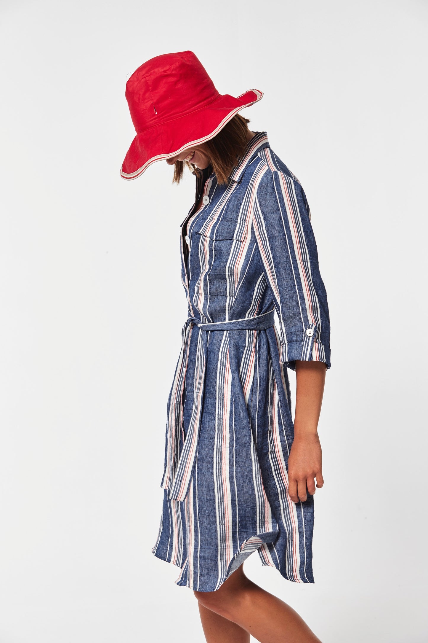 VESTIDO BELVAR LINO RAYAS